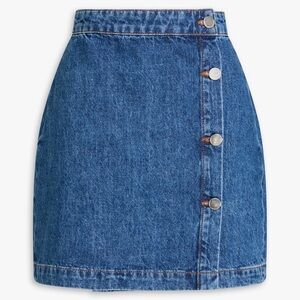 Derek Lam 10 Crosby Nova Denim Mini Wrap Skirt Size 28